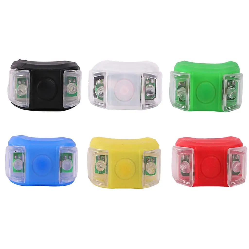 Mini Luce Posteriore in Silicone per Bicicletta, Impermeabile, LED, per Bici, Scooter, Zaino, Casco, Sicurezza