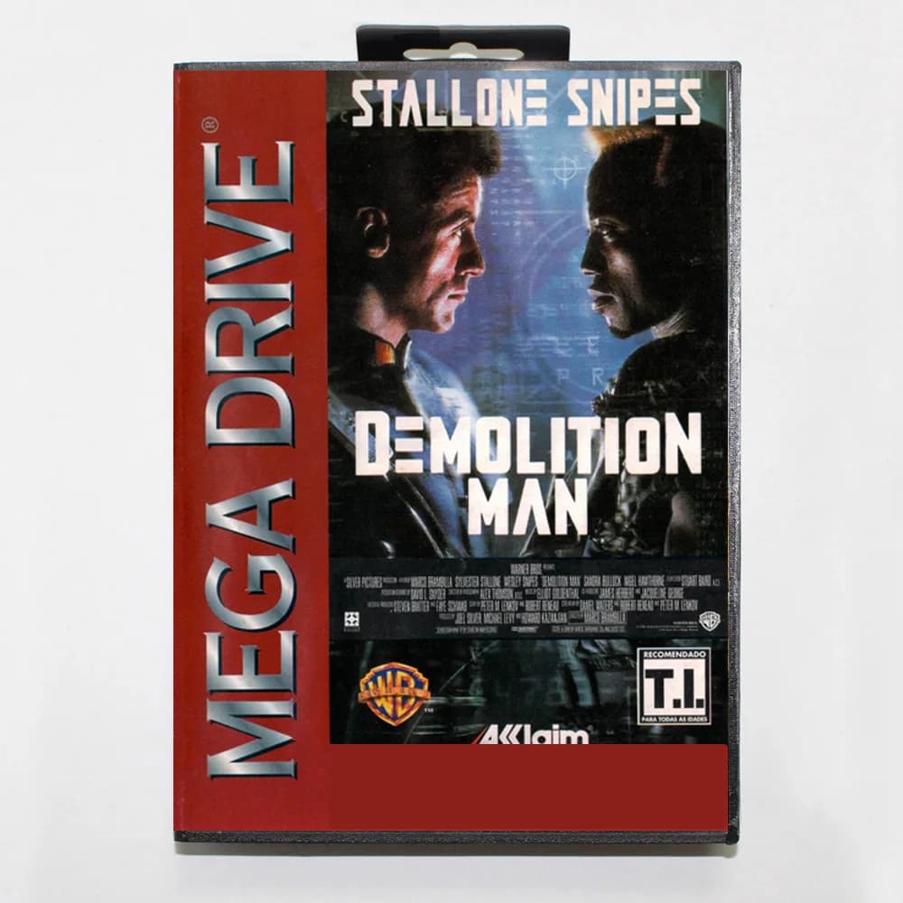 Nuovo Arrivo Demolition Man MD Scheda di Gioco 16 Bit BR Cover per Sega Megadrive Genesis Cartuccia Console per Videogiochi