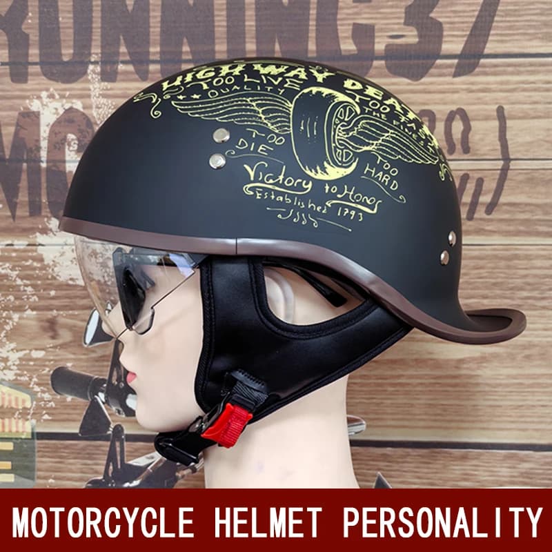 Casco da motociclista mezzo casco estivo da uomo con specchio interno casco di sicurezza galleggiante personalizzato