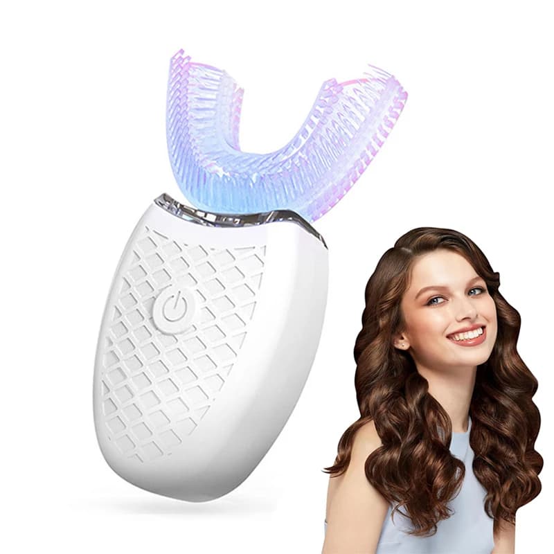 U Type Teeth Brush Sonic Electric Toothbrush with 360 degree intelligent silicone head Waterproof toothbrush with automatic USB charge