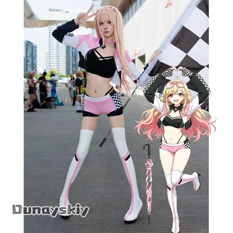 Marin Kitagawa Cosplay Costume My My Race Suit Halloween Carnival Theme Party Outfit for Women Anime Roleplay Dress-Up