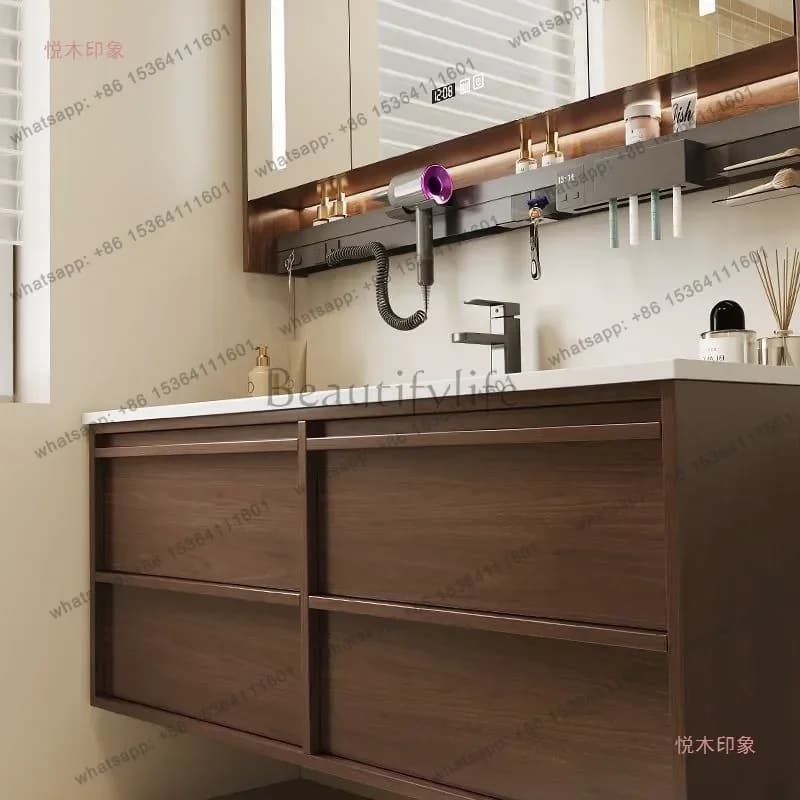 ld Vintage Bathroom Cabinet Ceramic Integrated Basin Toilet Washstand Vanity Cupboard Mobile Da Bagno Furniture For Home
