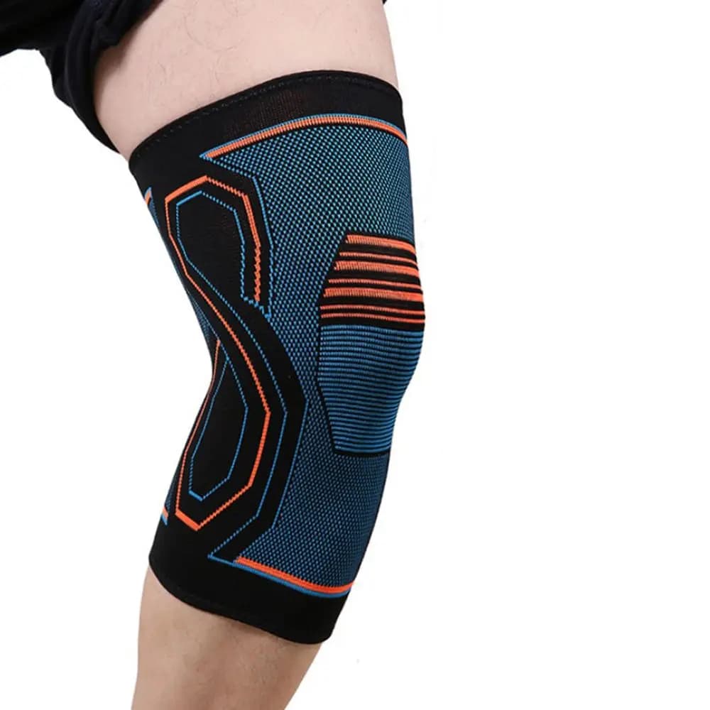 Ginocchiera a Compressione in Nylon per Adulti, Uomini e Donne, per Fitness, Bodybuilding, Corsa, Supporto per Ginocchio