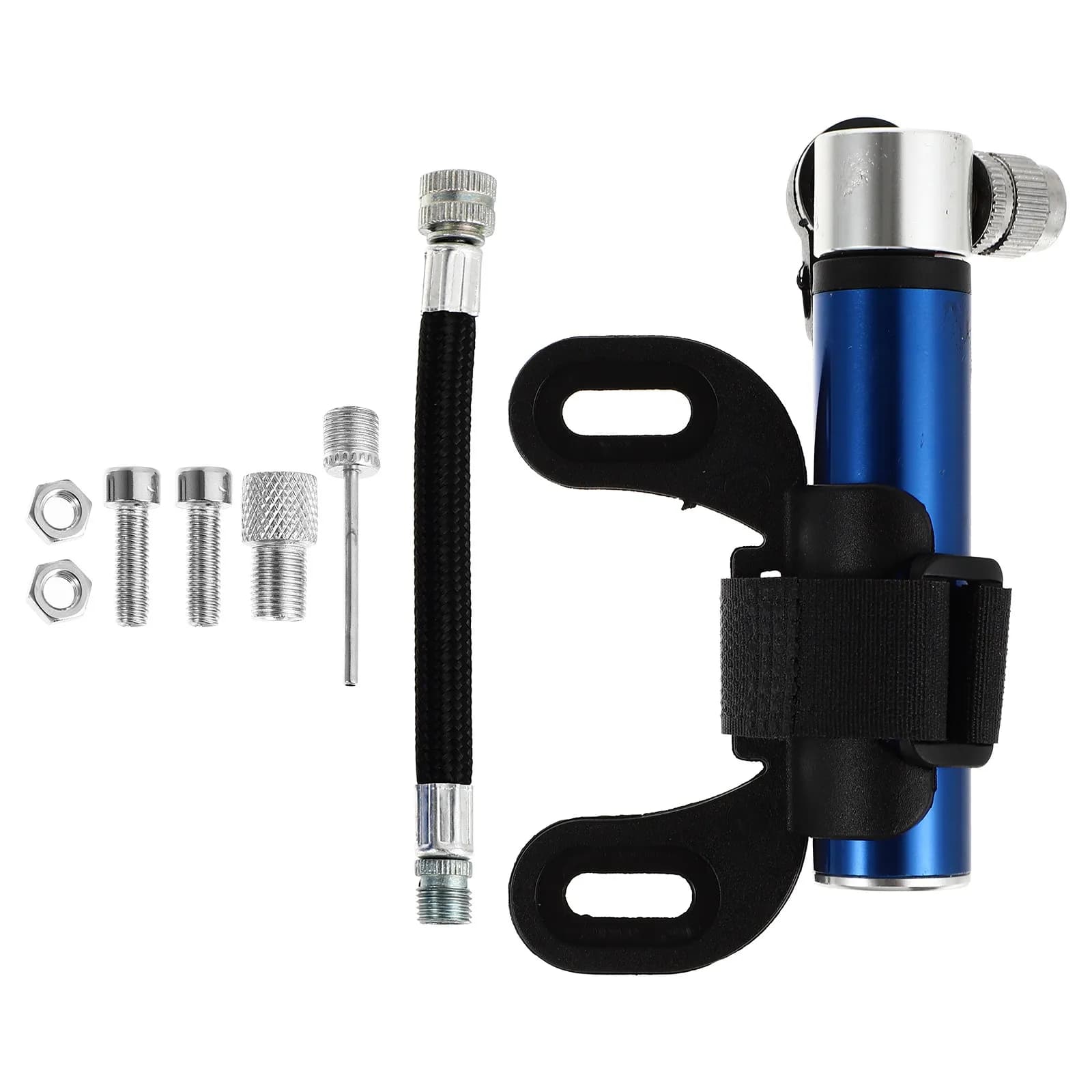 Set Portatile di Mini Pompa per Pneumatici, Gonfiatore ad Alta Pressione in Lega di Alluminio Multiuso per Biciclette e Palloni, Uso Esterno