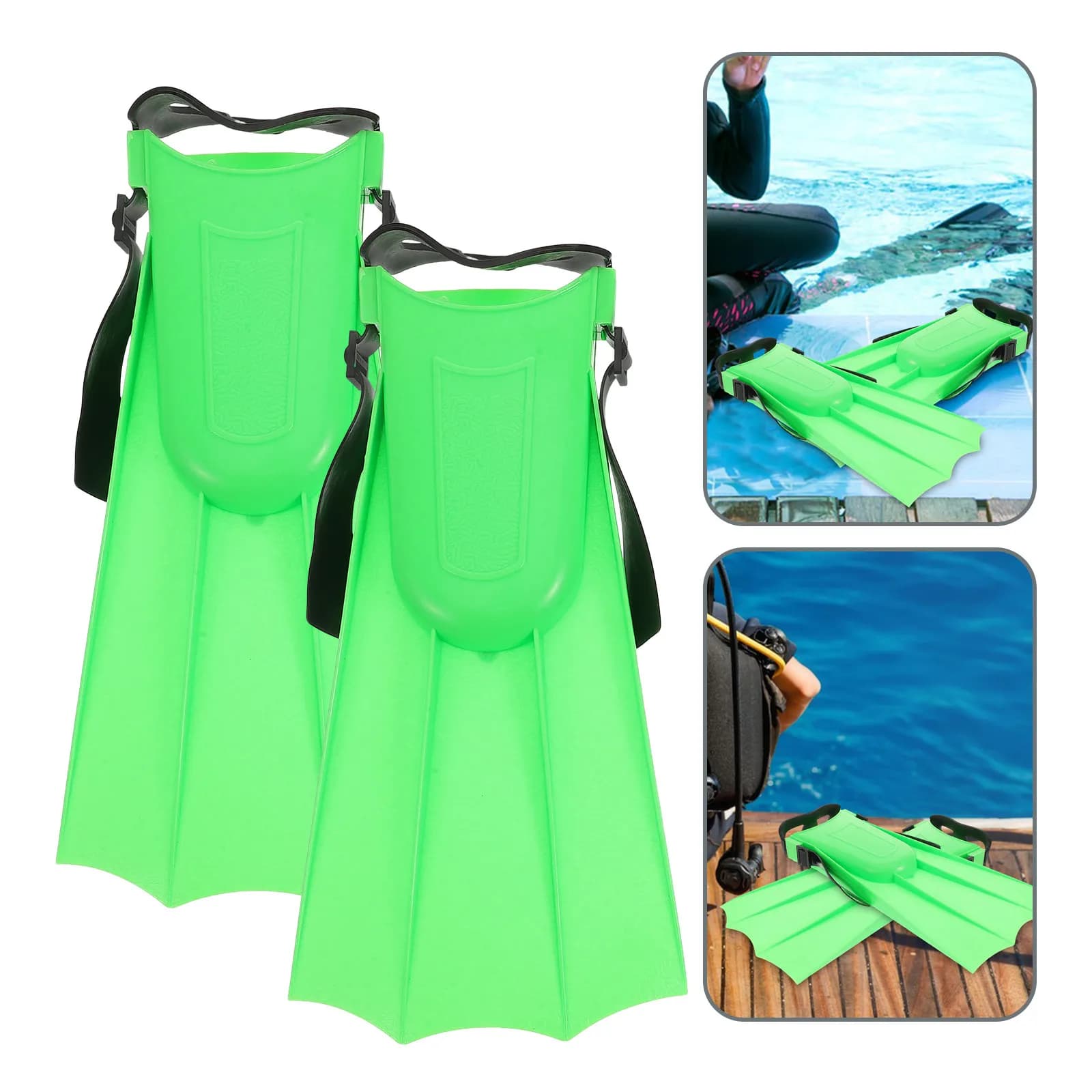 1Pair Swimming Fins Adult Snorkeling Gear Moderate Softness Easy Water Contact Swim Training Flippers for All