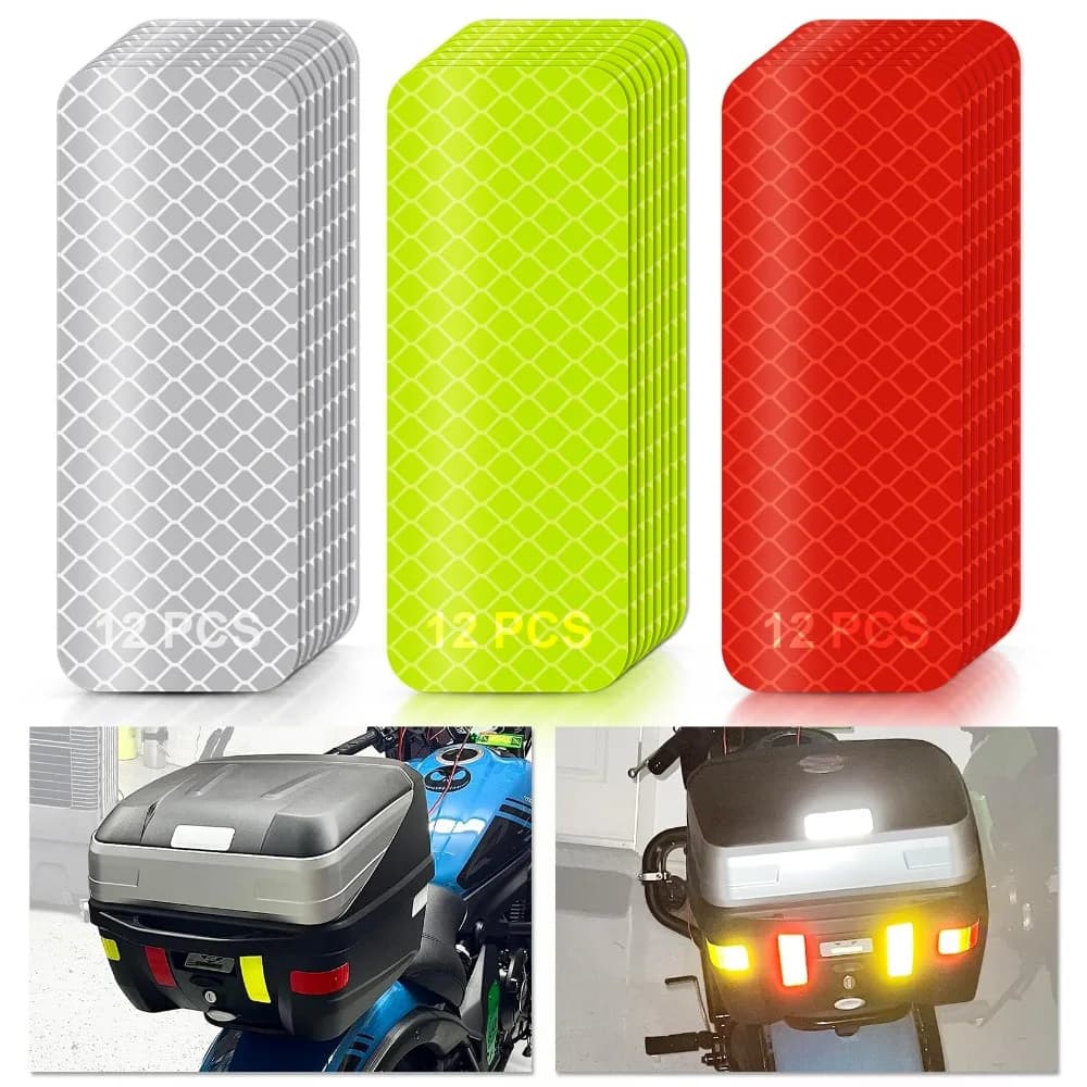 Adesivi riflettenti nastro riflettente ad alta visibilità strisce riflettenti sicurezza all'ingrosso per borsa per casco da rimorchio per bici da moto per auto