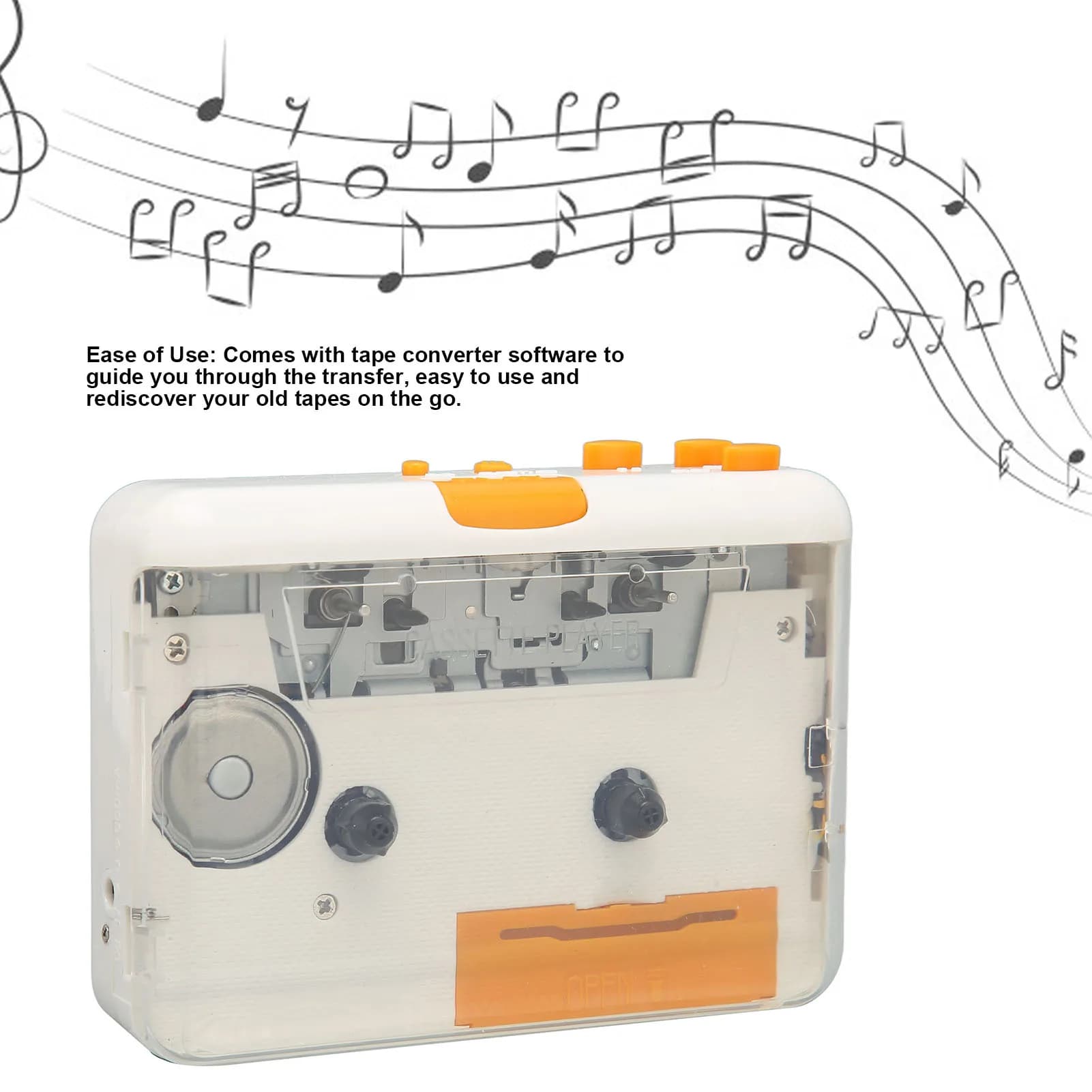 Convertitore a cassetta USB Plug and Play lettore di nastro musicale MP3 portatile con auricolare per PC IPod