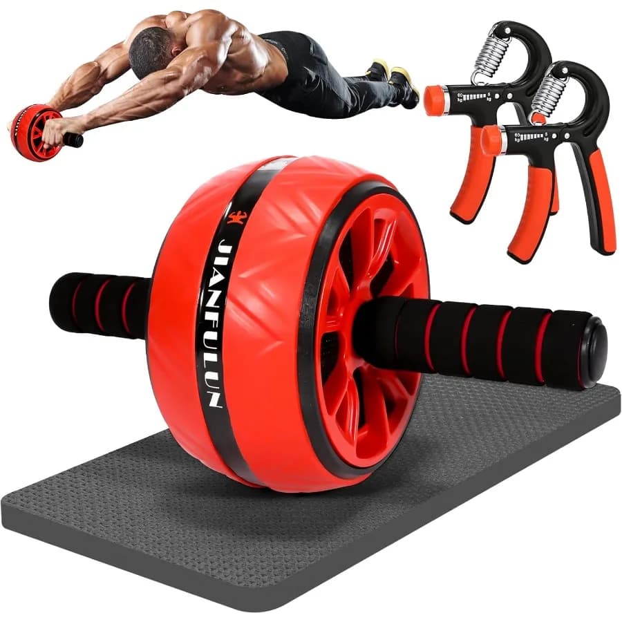 Abdominal Wheel for Abdominal Muscle Training, Core Exercise Tool in Black Resistant Material, Abdominal Efficacy Tool