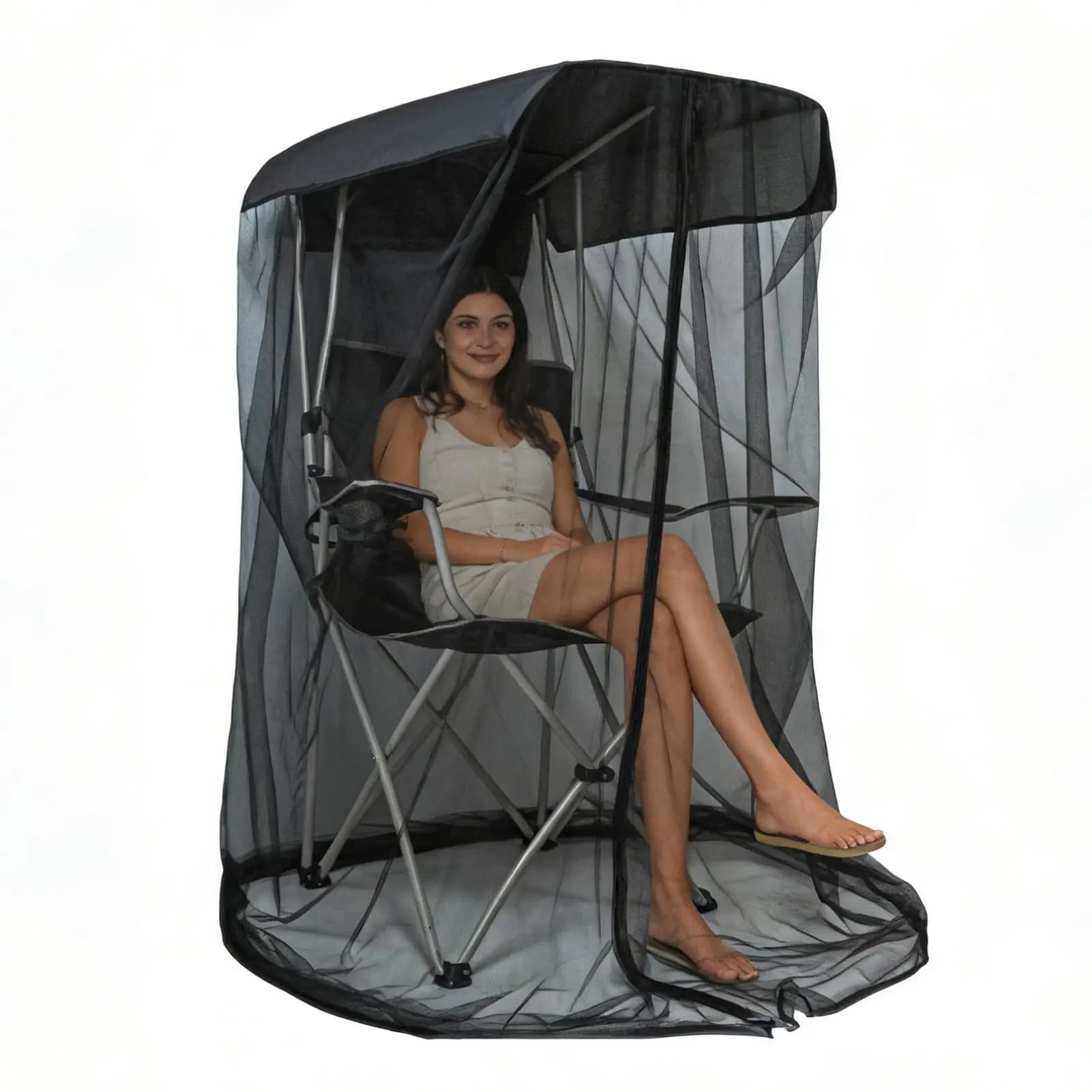 Copertura per altalena con cerniera, pieghevole, impermeabile, rete protettiva antimosche per viaggi, arrampicata, escursioni, pesca, giardino, patio