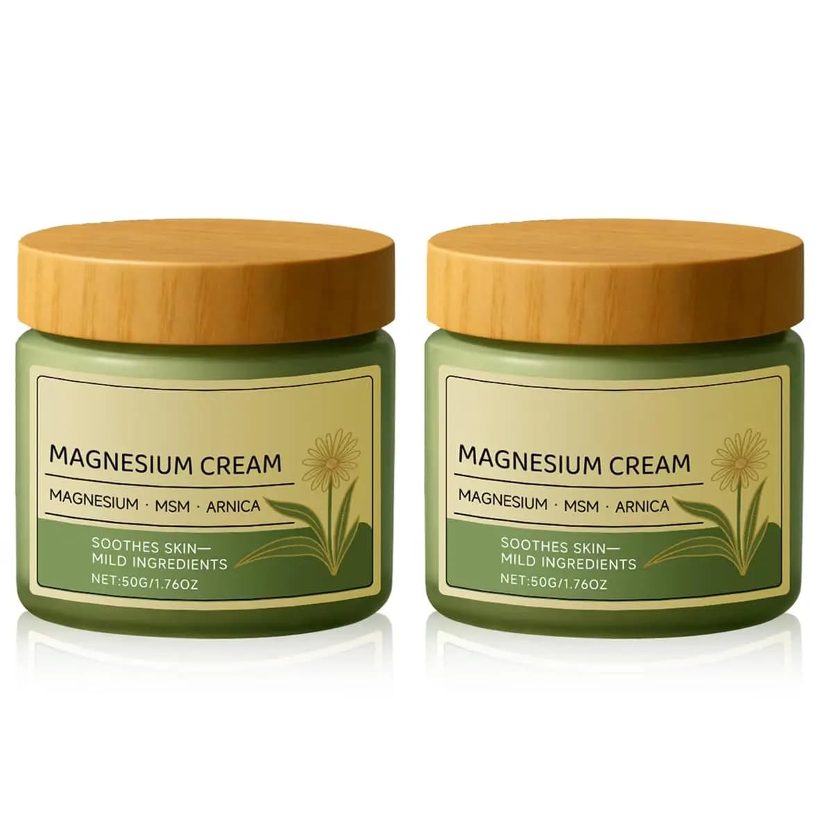Crema al Magnesio Total Relief per Sollievo Nervoso con MSM e Arnica, Assorbimento Rapido, Non Unta, per Uso Quotidiano