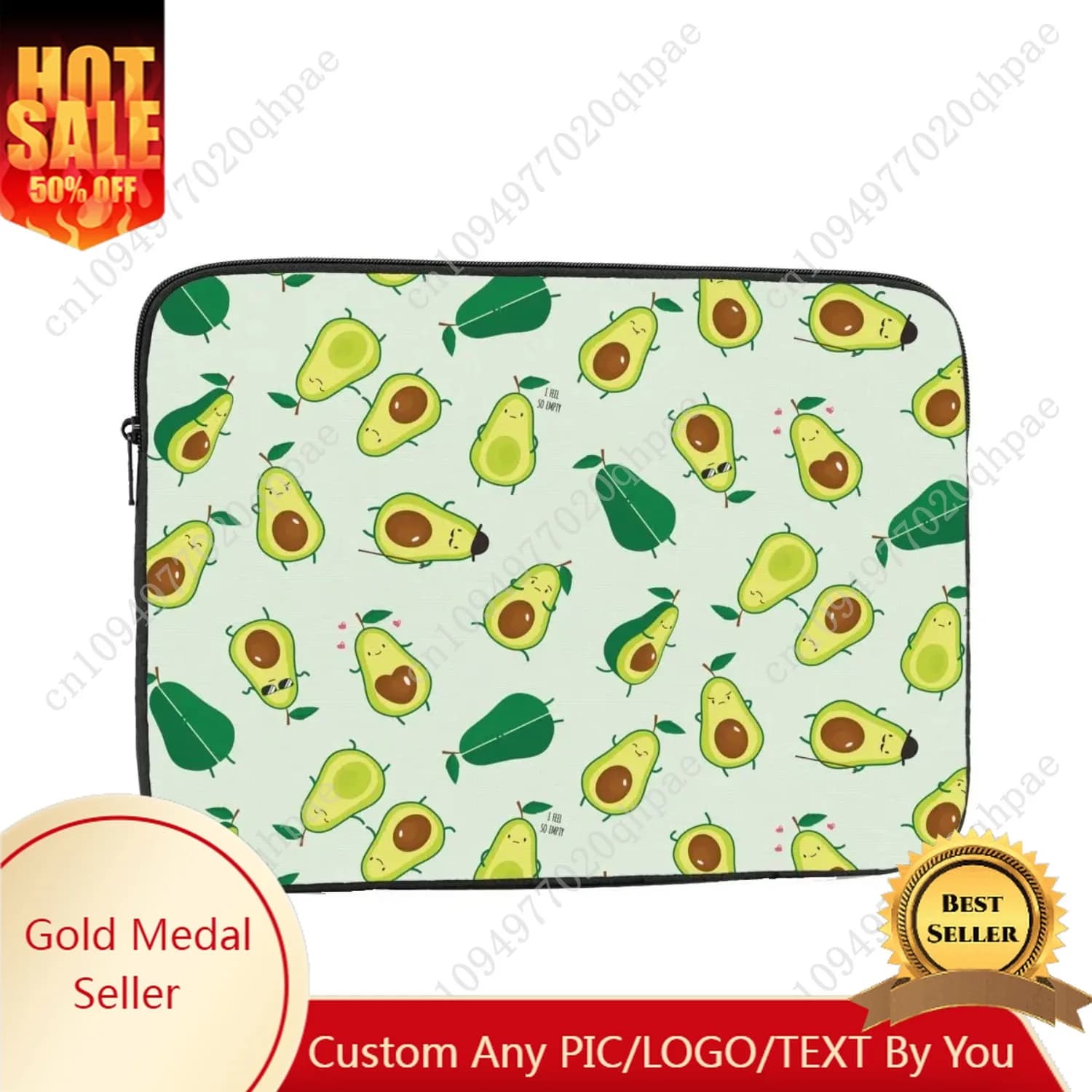 Custodia protettiva per notebook per laptop Borsa per fodera per computer con avocado verde carino Avocados Lover 10 12 13 15 17 pollici Custodia antiurto