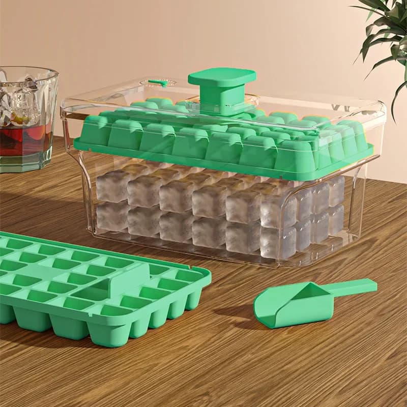 Premendo stampi per cubetti di ghiaccio stampi per gelato scatola per il ghiaccio domestica facile da togliere lo stampo congelamento arma magica