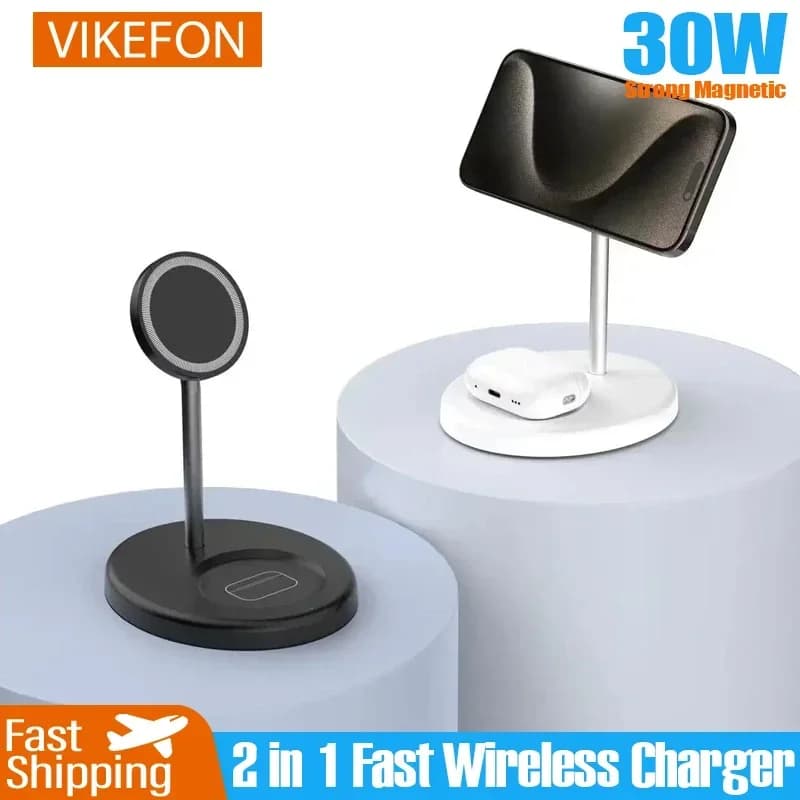 Support for Wireless Charger 2 in 1 Magnetic Updated for iPhone 15 14 13 12 Pro Max AirPod Pro Support for Quick Charging Station Phone