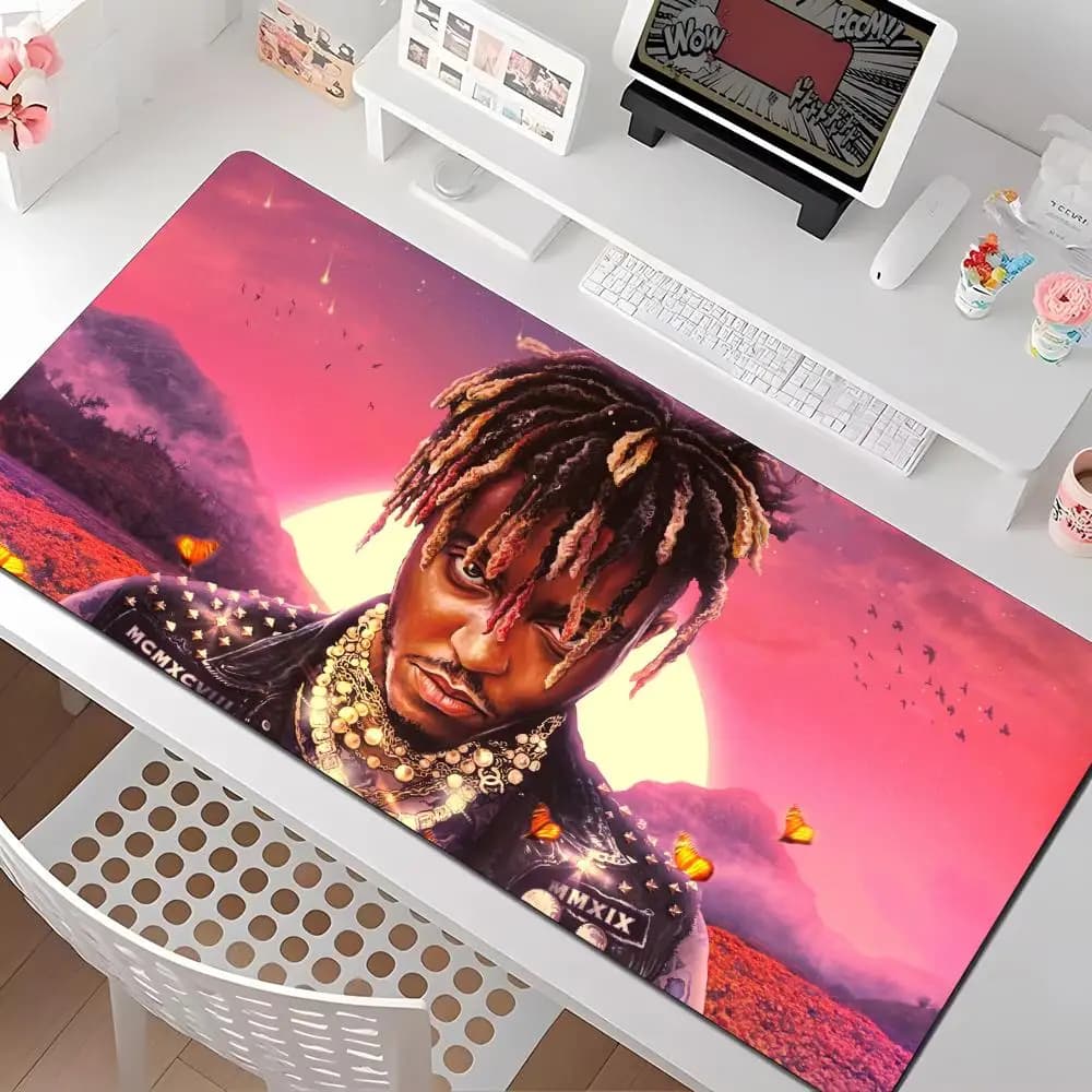 Juice Wrld Rapper mouse pad, different sizes, large square mats for computer, office, game table, non-slip rubber mouse mats