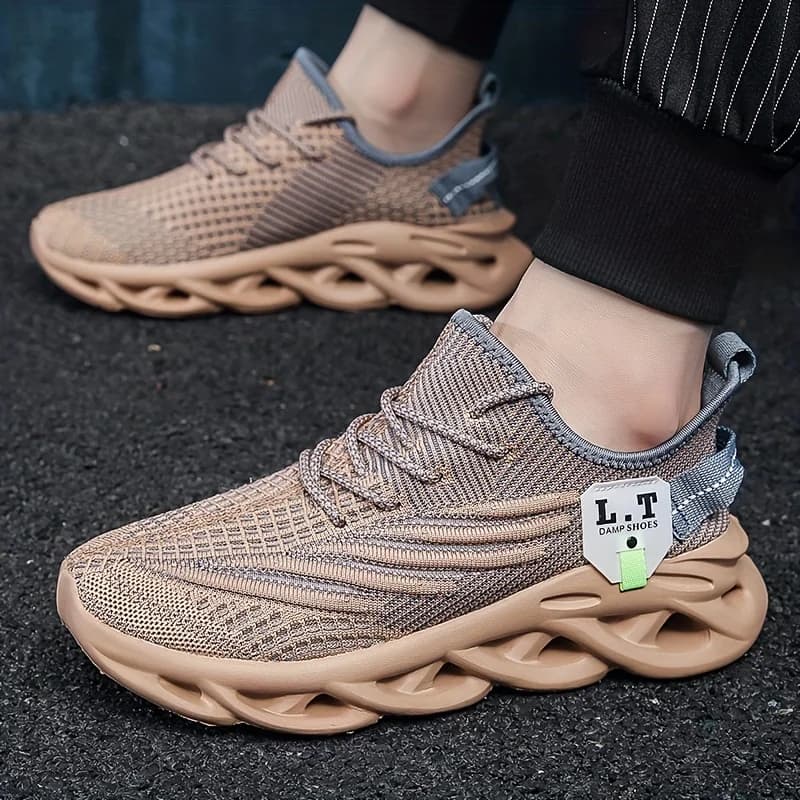 1 paio di scarpe sportive da uomo sneakers leggere e traspiranti mesh da esterno nero da corsa atletica da jogging scarpe da passeggio da tennis uomo