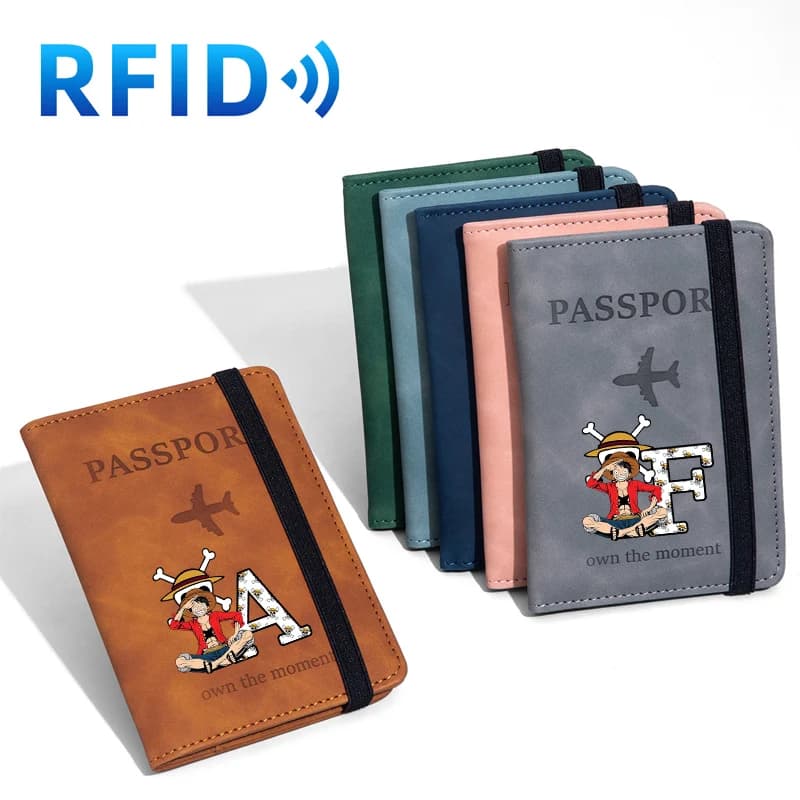 Porta Passaporto One Piece Luffy per Accessori da Viaggio, Custodia per Passaporto, Porta Documenti da Viaggio, Regalo
