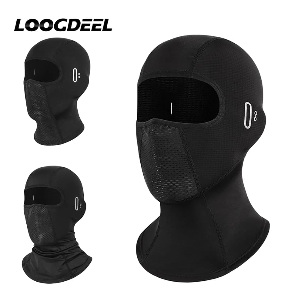 LOOGDEEL Maschera per Ciclismo Outdoor, Maschera Facciale Traspirante in Seta Ghiacciata per Moto, Pesca, Ciclismo, Sciarpa, Cappello Protettivo Solare