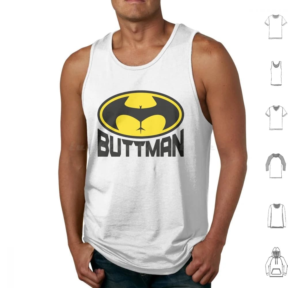 Buttman Canotte Stampa Cotone Divertente Meme Fumetti Supereroe Supereroi Popolare Buttman Parodia Simbolo Cultura pop Pop Art