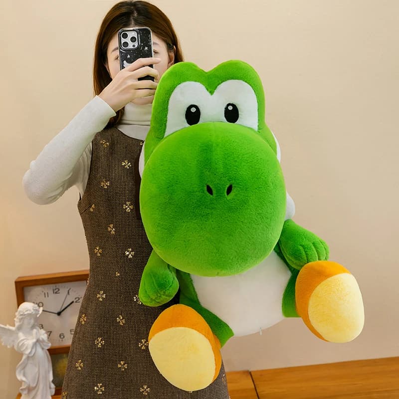 Grande Cuscino Peluche Yoshi di Super Mario 70cm, Giocattolo Morbido Kawaii per Bambini, Decorazione per Camera da Letto, Regalo
