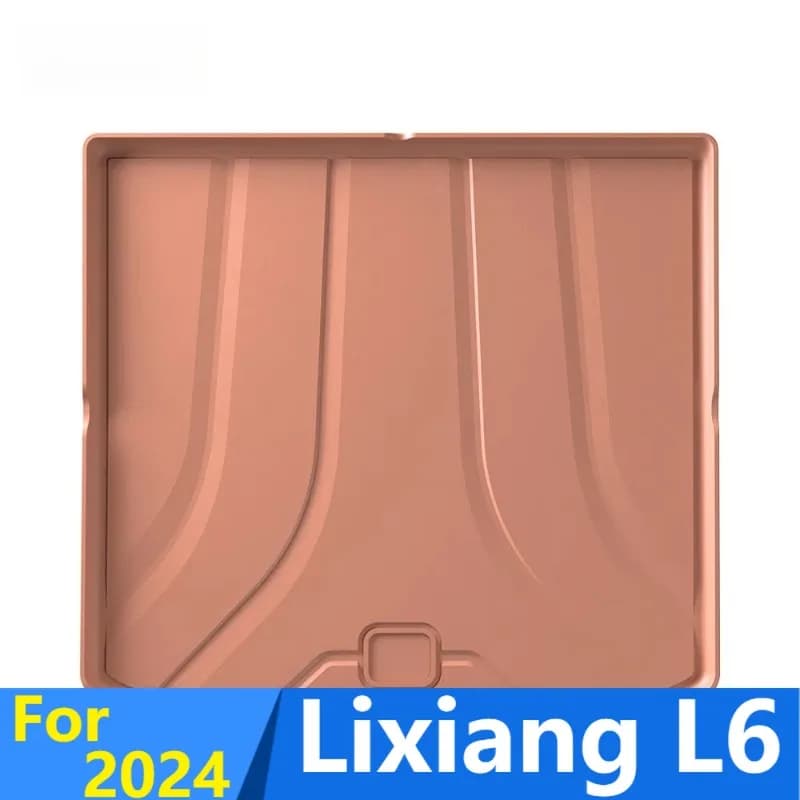 Trunk Mat For Lixiang L6 Max 2024 Orange TPE Floor Mats All-Weather Waterproof Car Mats Easy Clean Accessory