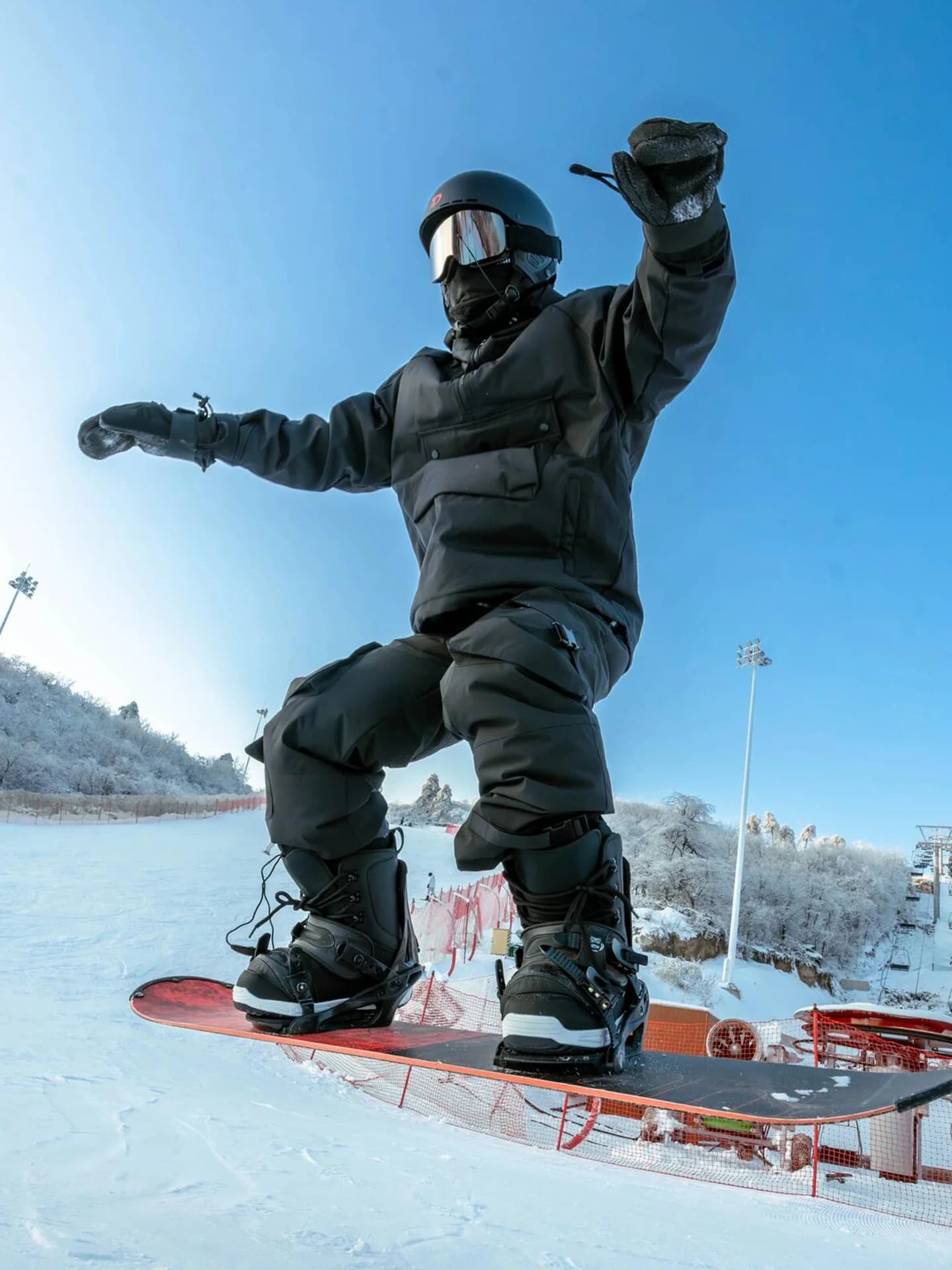 Set di Abbigliamento per Snowboard Heavy Du da Uomo, Tuta per Sport Invernali all'Aperto, Impermeabile e Resistente all'Usura, Giacca a Maniche Lunghe e Pantaloni