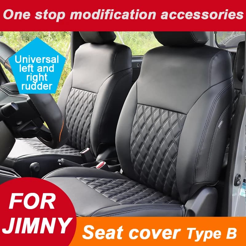 For Suzuki Jimny JB64 Sierra JB74W 3 Doors 2019-2025 Car Seat Protector Pad Leather Material Nappa Accessories