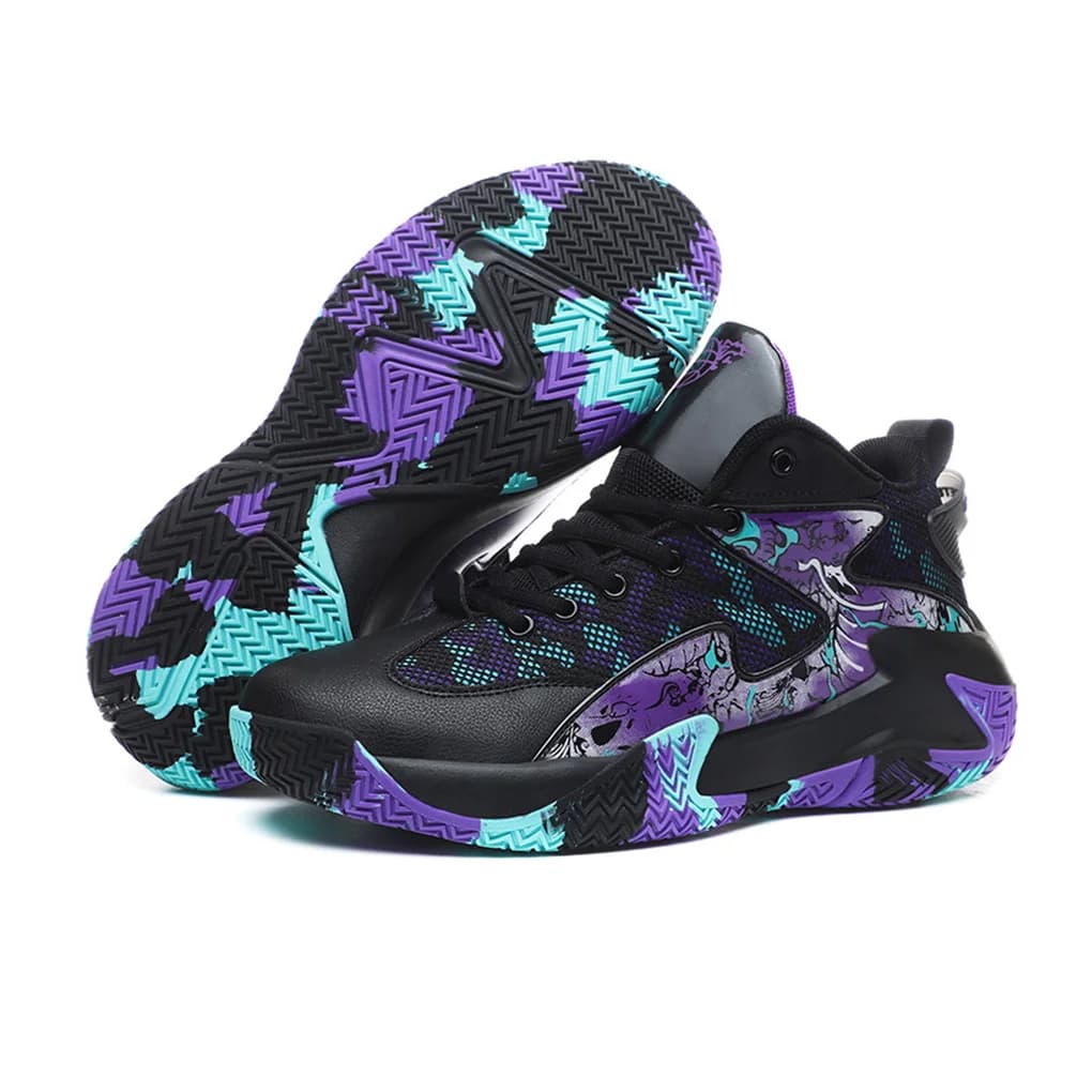 Scarpe da basket da uomo Scarpe da ginnastica ammortizzanti traspiranti Allenamento Atletico Coppia Professionale Leggero Palestra Corsa Bianco