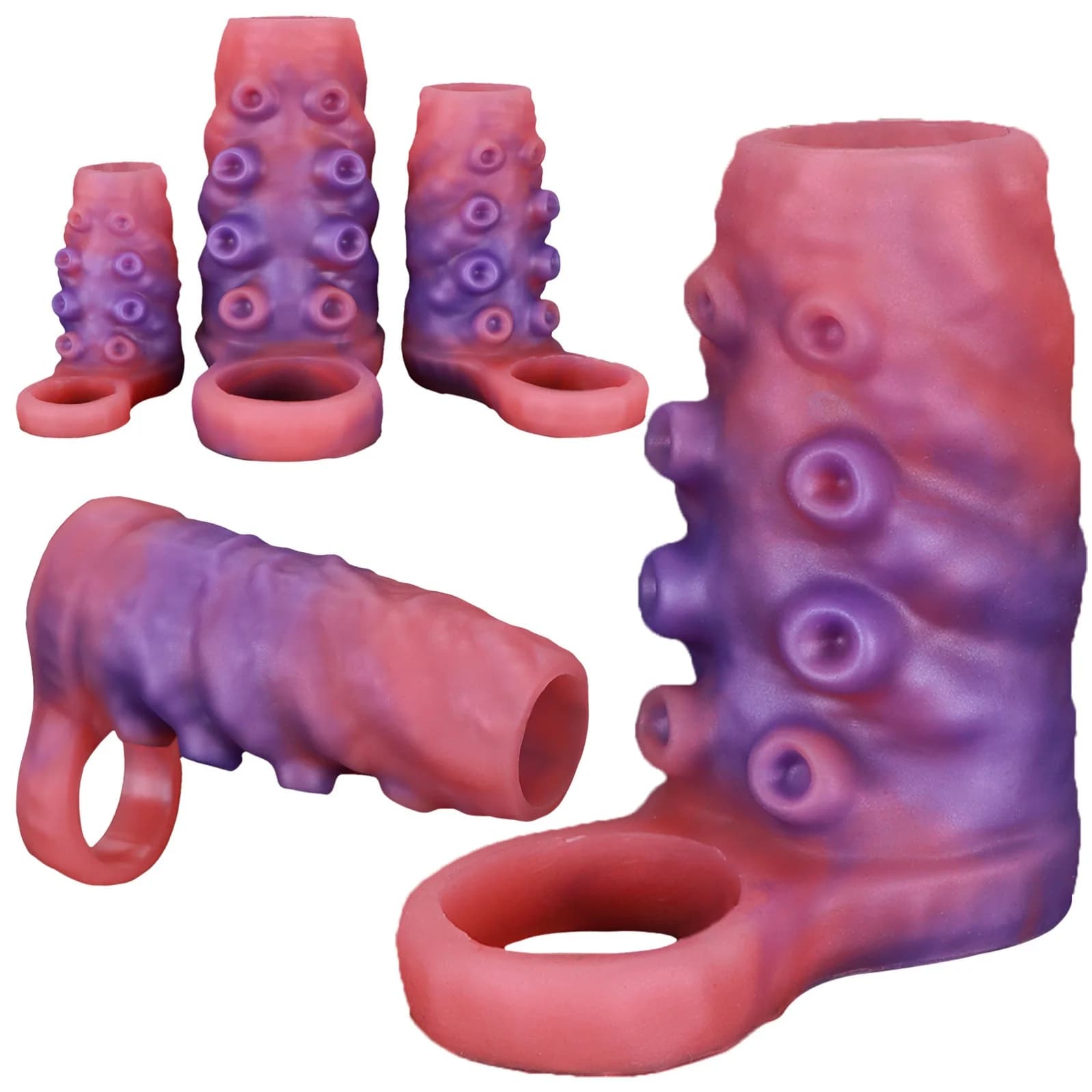 Octopus Penis Sleeve Male Sex Toys Adult Sex Toys Penis Extender Enlargement Soft Silicone Cock Sleeve Hollow Penis Ring Sexshop