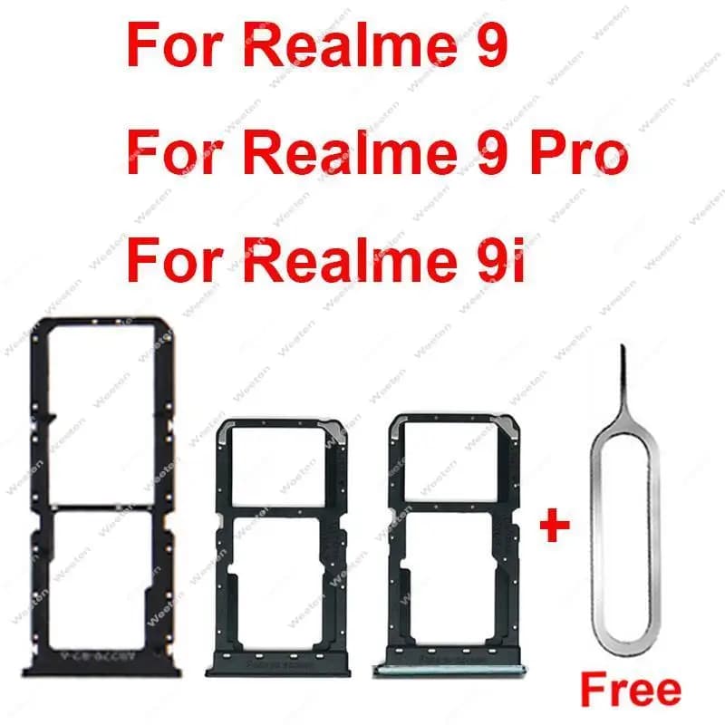 Vassoio della scheda SIM per Realme 9 9 Pro 9i 4G 5G Supporto per slot per scheda doppia SIM Adattatore per scheda SIM Parti Reapir di ricambio