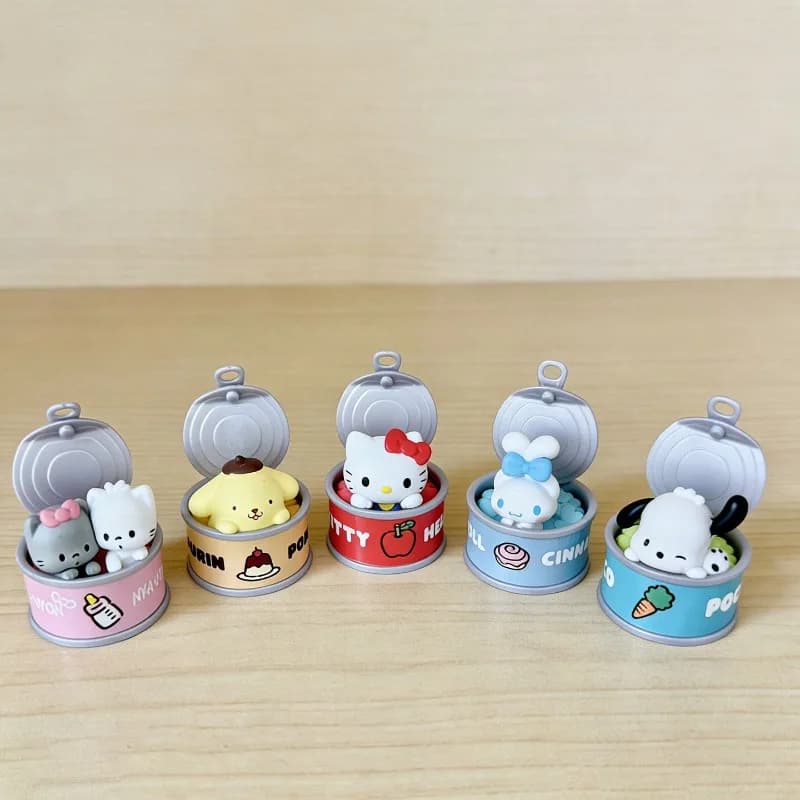 Anime Sanrio Hello Kitty Cinnamoroll Pochacco Figure Blind Box Giocattoli Sorpresa Collezione Cibo in Scatola Ornamenti Regali per Ragazze e Ragazzi