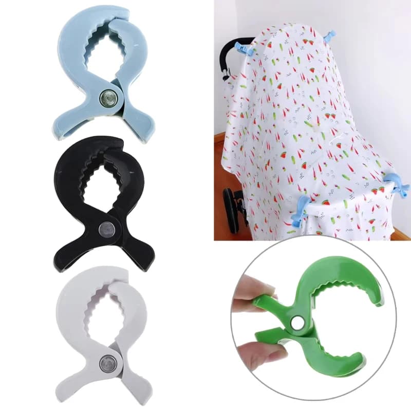 2 pezzi passeggino morsetto per sedile accessori passeggino in plastica giocattoli clip carrozzina passeggino picchetto per gancio copertura coperta zanzariera clip