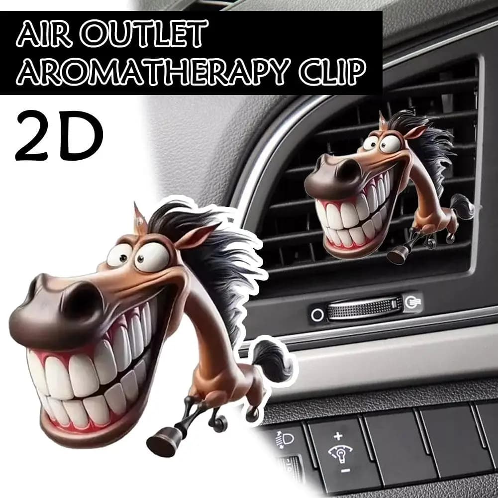 Auto Air Vent Aromatherapy Clip 2D Acrylic Mouth Large Horse Shape Aromatherapy Diffuser For Air Deodorant Vent Clip G2C5