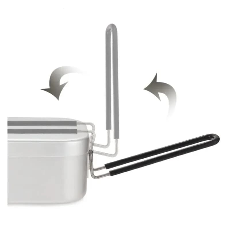800/1400ML Scatole per il pranzo in alluminio Viaggio Camping Stoviglie Mess Tin Picnic all'aperto Ciotola turistica Piatti Bento Escursionismo Forniture