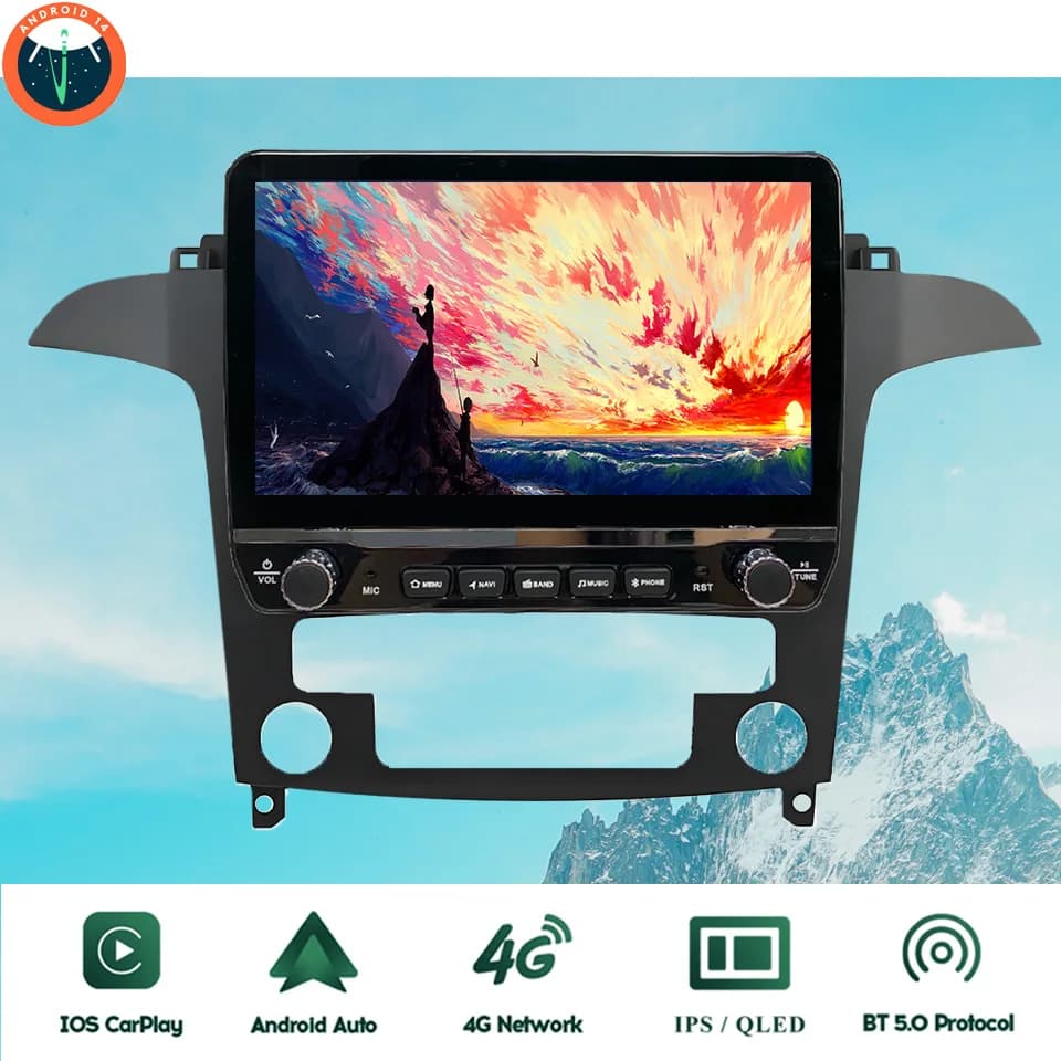 8Core 8G + 128G Autoradio FM AM Audio Video Stereo DVD Cassetta Per Ford S-MAX S MAX 2006 - 2015 GPS Navi Auto sistemi intelligenti
