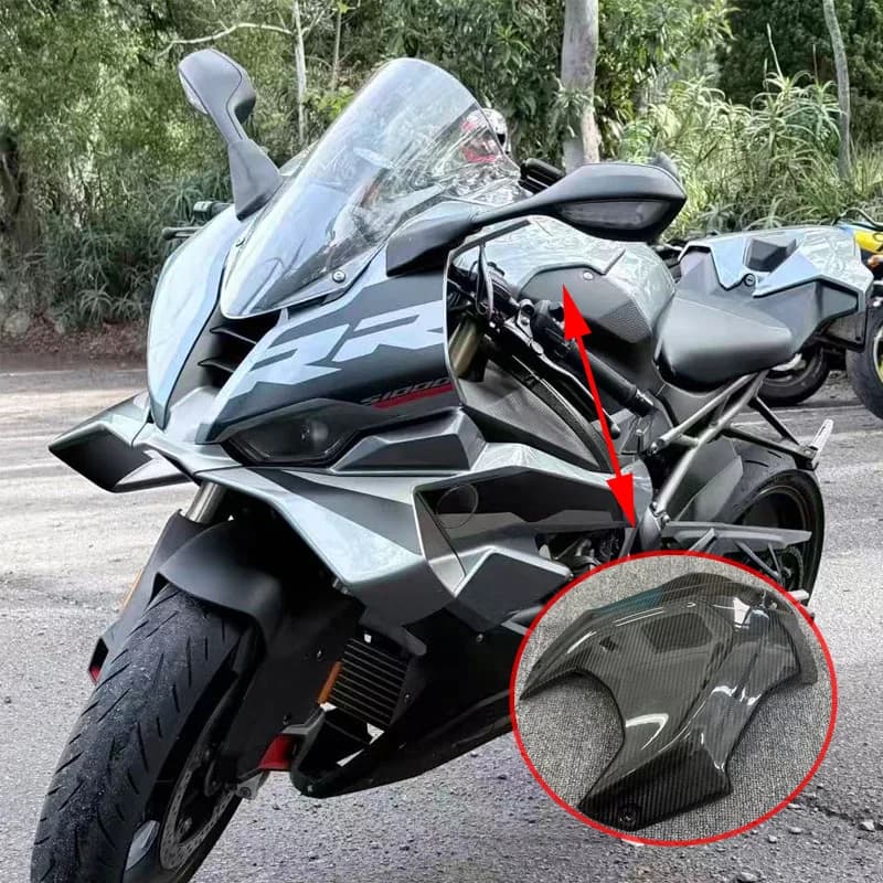 Motorcycle Accessories Carbon Fiber Front Fuel Tank Upper Airbox Cover Protector For BMW S1000RR S1000R M1000RR M1000R 2019-2025
