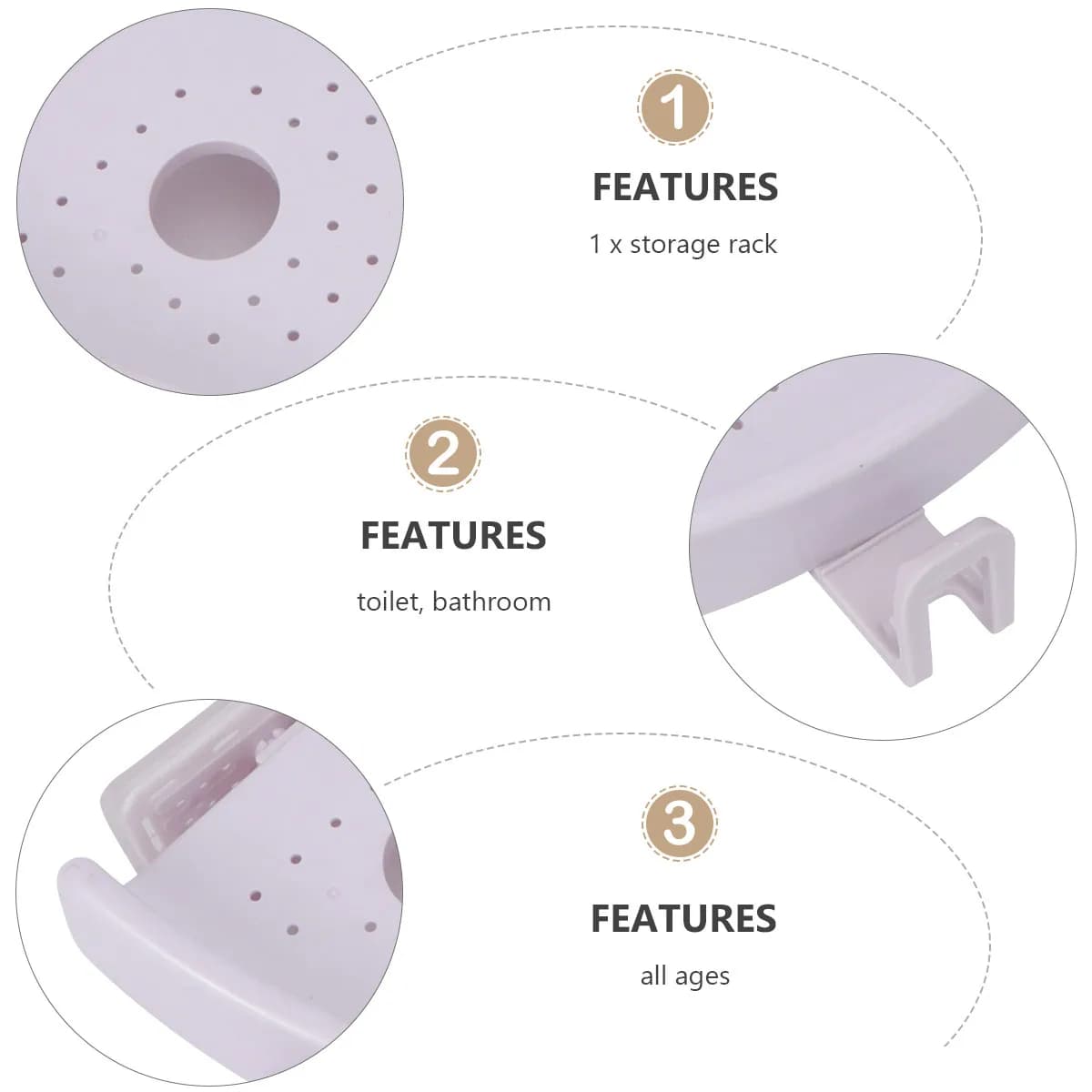 1Pcs Triangle Bathroom Storage Rack Corner Holder White Plastic Wall Mounted Organizer for Shampoo Toothbrush Razor Facial