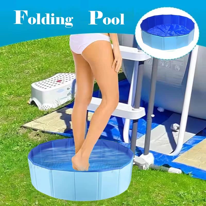Vasca Pieghevole per Piscina, Spa, Bagno per Piedi, Portatile per Campeggio Esterno, Vasca per Pulizia Piedi per Ingresso Piscina