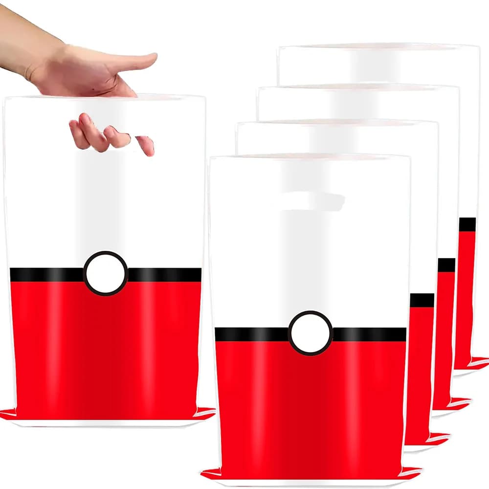 10/50 pezzi Pokemon Sacchetti regalo Decorazioni di compleanno Pokeball Sacchetti riempiti di caramelle Souvenir degli ospiti Forniture per baby shower per bambini