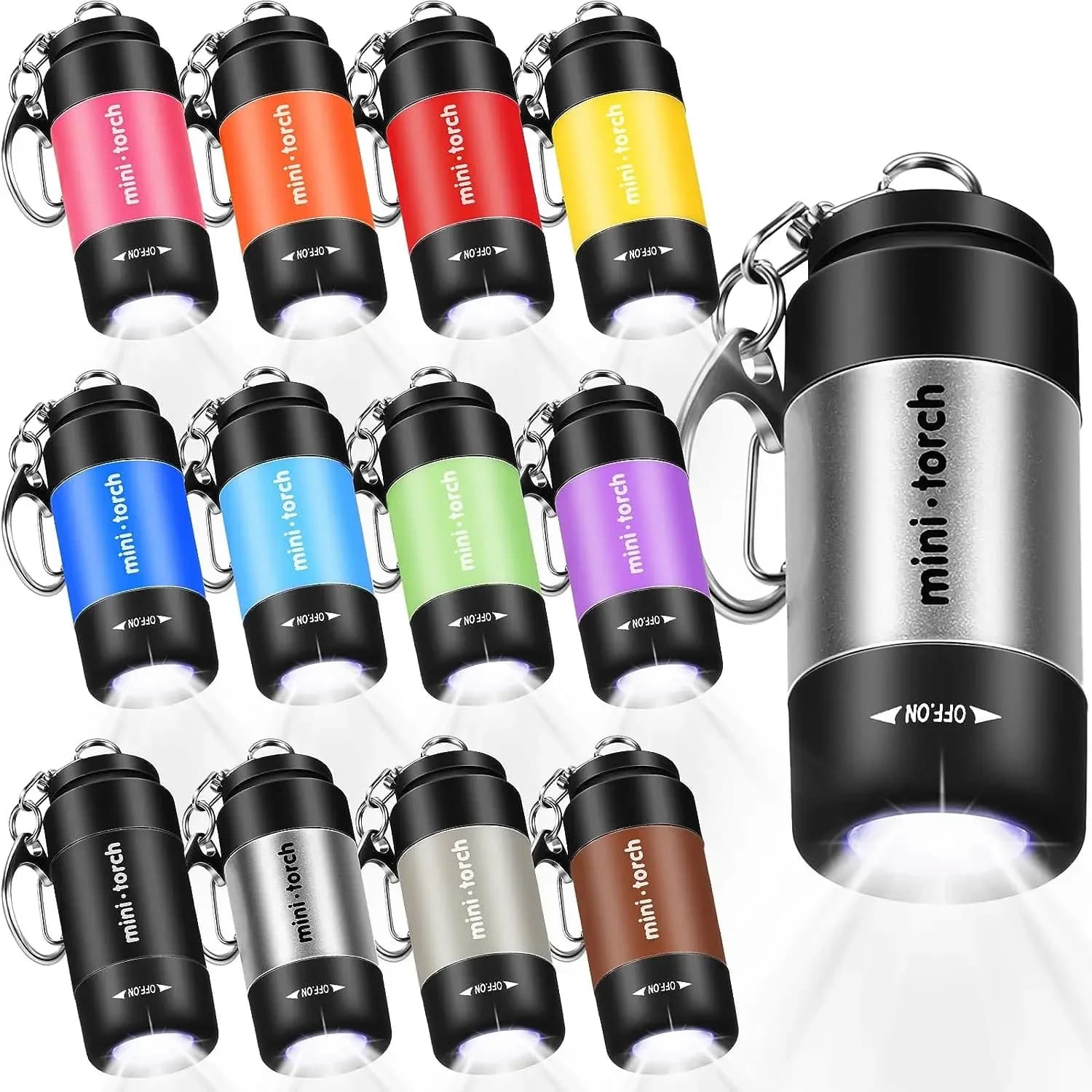 Mini flashlight pocket light keychain USB flashlight small keychain torch for camping emergency hiking 1 pk