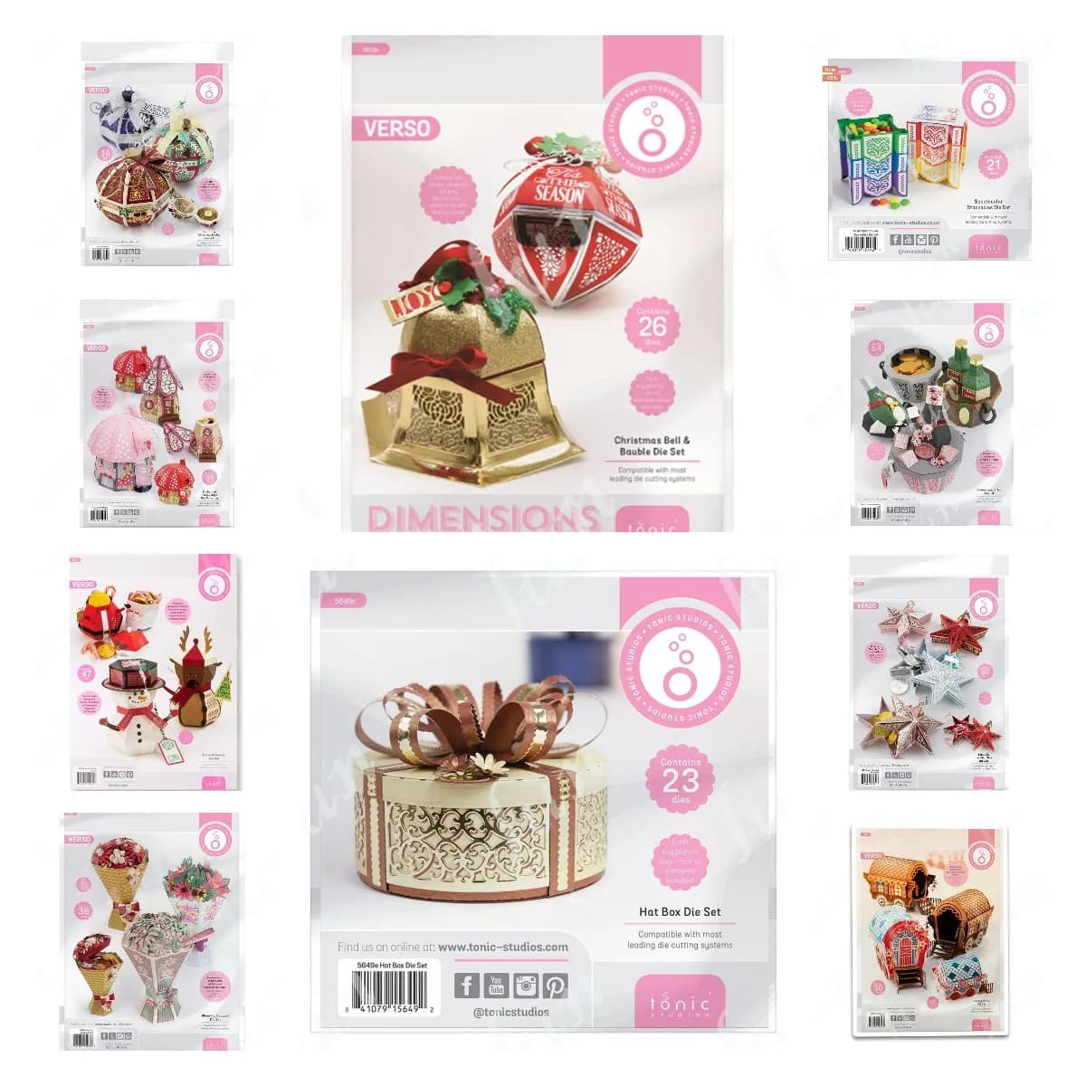 Nuova scatola per fustelle in metallo Biglietti d'auguri fai-da-te Decor Scrapbooking e stampaggio Set di fustelle e palline di Natale festive