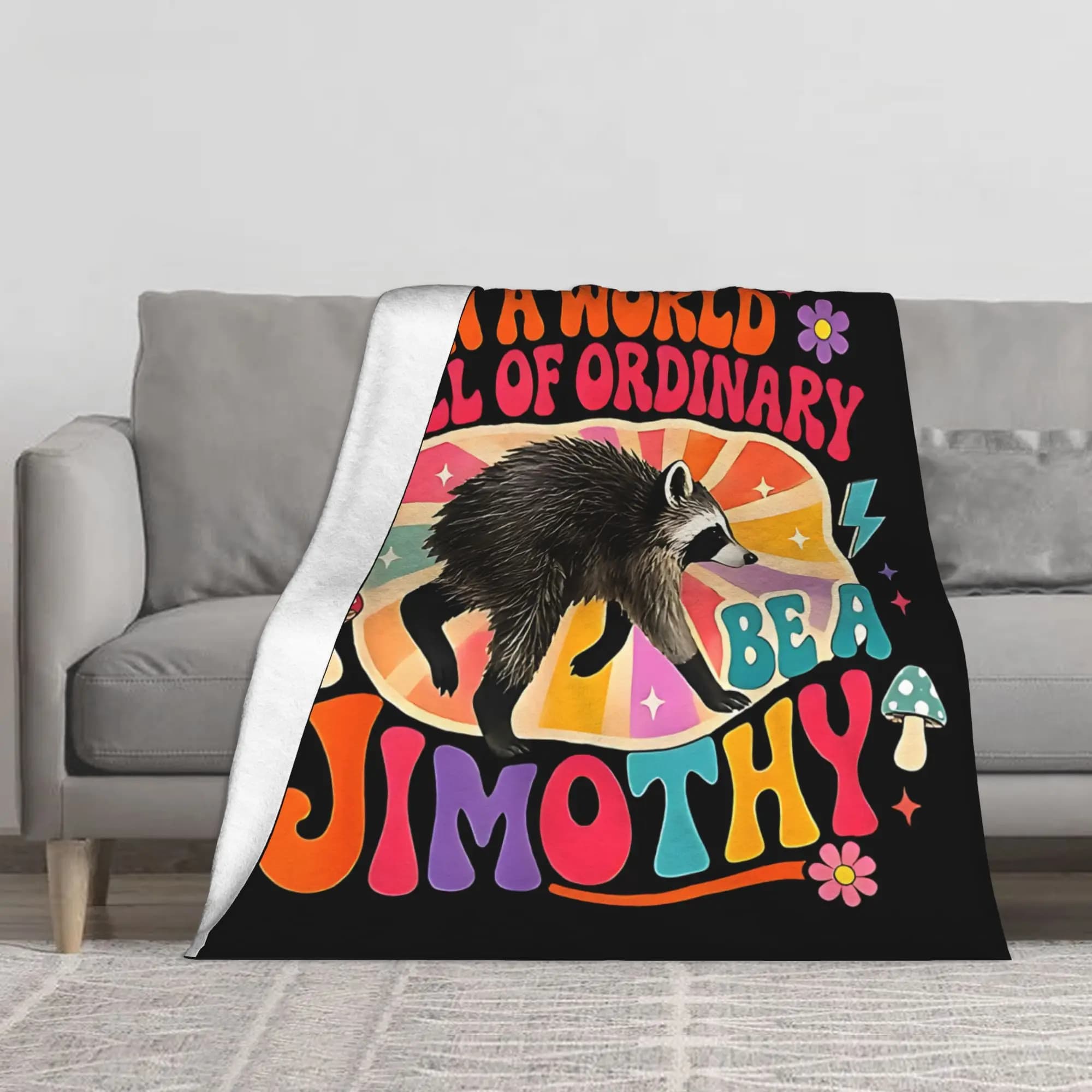 1PC Jimothy From Seattle Blanket Throw Super Cosy Plush Living Room Sofa