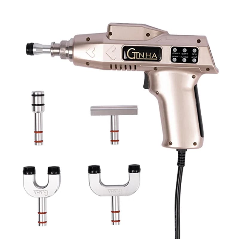 Chiropractic massage gun with 1200N physiotherapy machine with body percussion for athletes and slimming