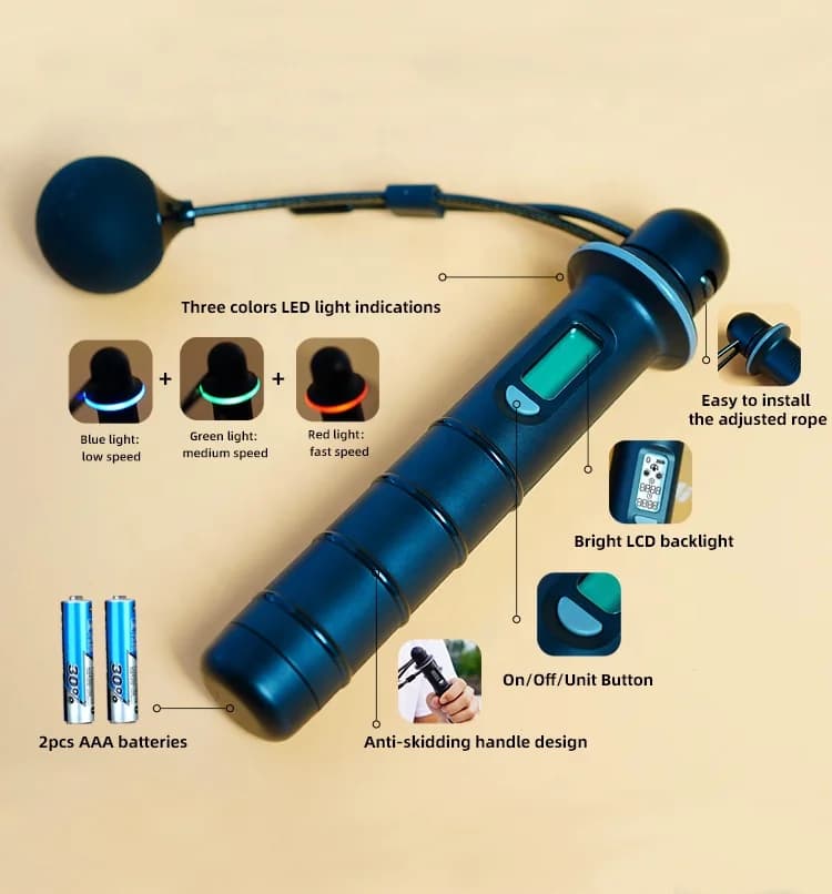 Wholesale hot selling wireless calorie counter Sdk electronic cordless digital rope for jumping smart cords with app