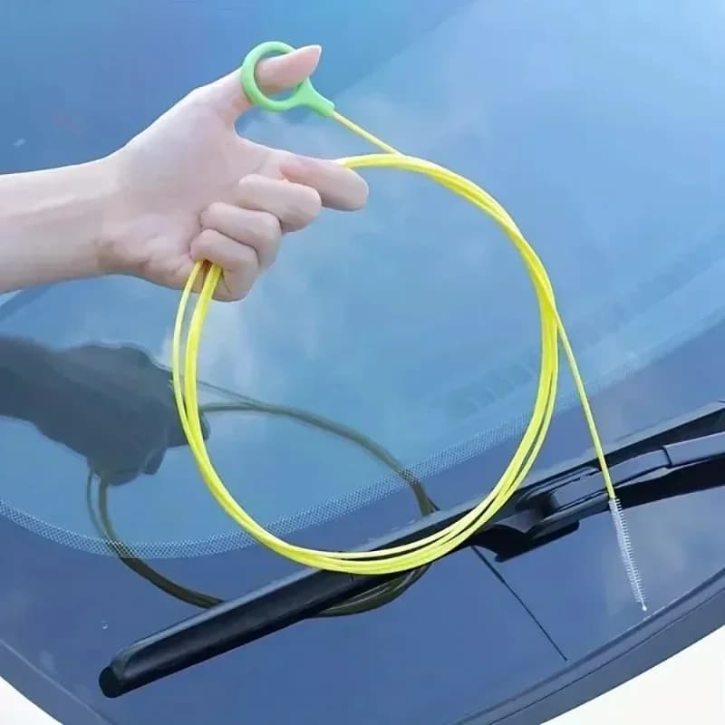 2.3m/7.5ft Car Sewer Unclogger Cleaning Brush Sunroof Long Hose Drain Hole Drain Unclogger Pipe Tool Cleaner Auto Accessories