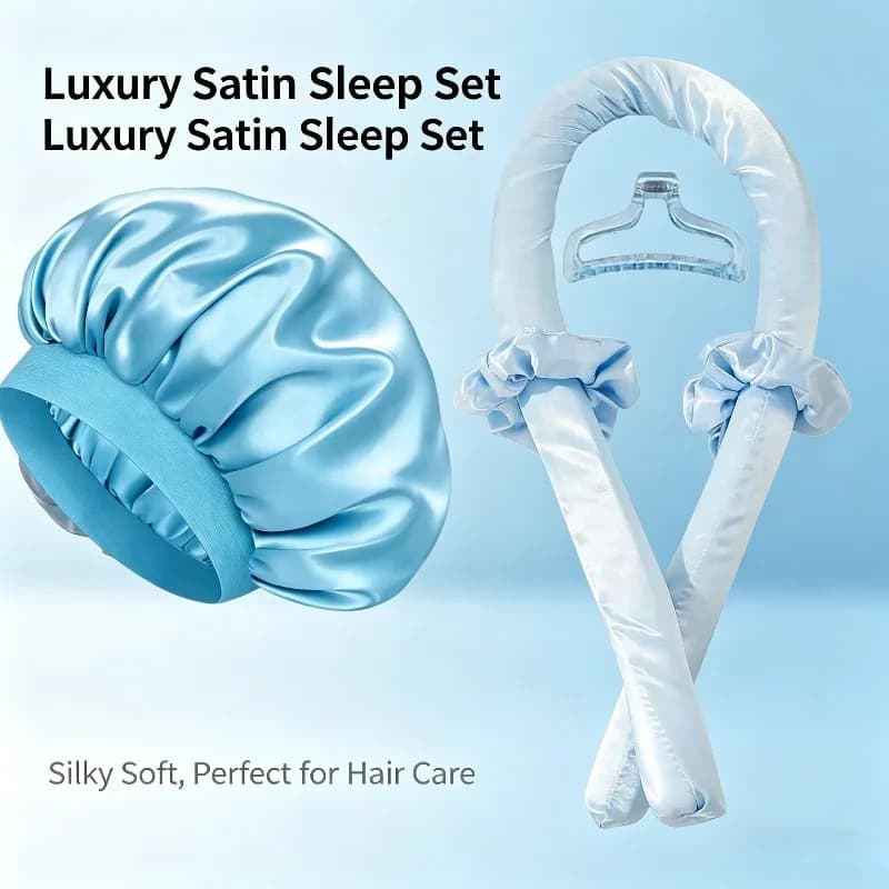 Set di Bigodini in Raso Senza Calore per Ogni Notte, Rullo per Capelli in Spugna, Strumento per lo Styling di Onde Naturali Senza Danni