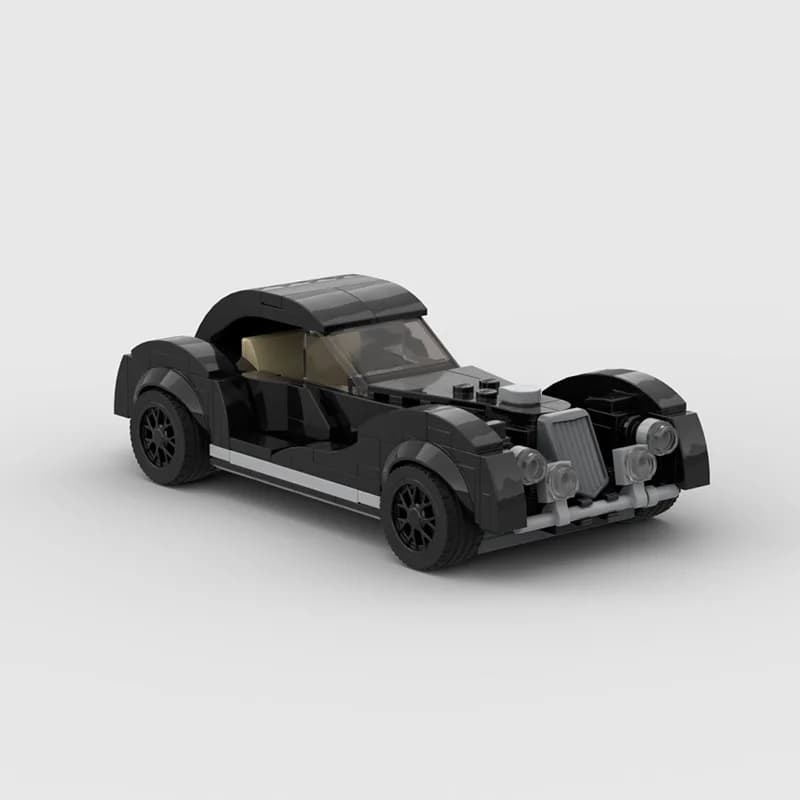 Building Block Model DIY Kids Assembly Toys Boys Birthday Gift MOC Creative Retro Vintage Car Set Nostalgic Classic Black Sedan