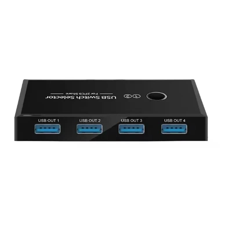 USB 3.0 2.0 KVM Switch 2 Inputs 4 Outputs USB Shared Switcher for PC Laptop Keyboard Mouse Printer USB Switch Controller Hub