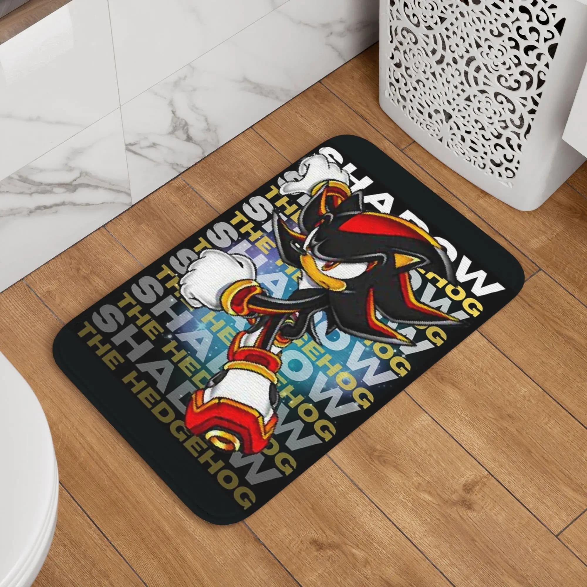 Sonics Shadow The Hedgehog Anime Doormat Tappeto lavabile per cucina, ingresso, casa, tappetino per bagno