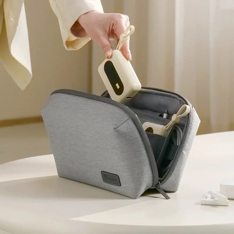 Custodia da viaggio per organizer per dispositivi elettronici, borsa da viaggio resistente all'acqua, organizer per cavi per elementi essenziali, custodia per accessori tecnologici