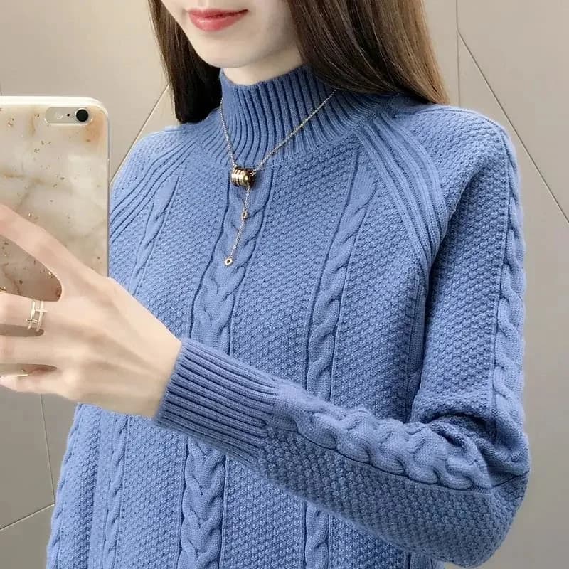 Maglione da donna pullover a collo alto autunno inverno maglioni nuovo 2023 maniche lunghe maglione Casual femminile caldo spesso